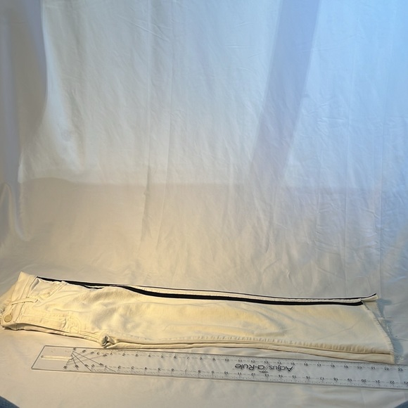 MOTHER Insider Crop Step Fray Jeans Size 24 White with Black Stripes - Picture 11 of 11